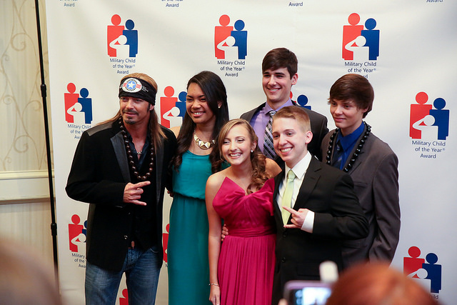 Singer Bret Michaels pops in to meet and greet the kids before the gala.