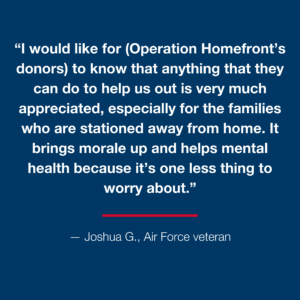 Air Force veteran review on operation homefront.