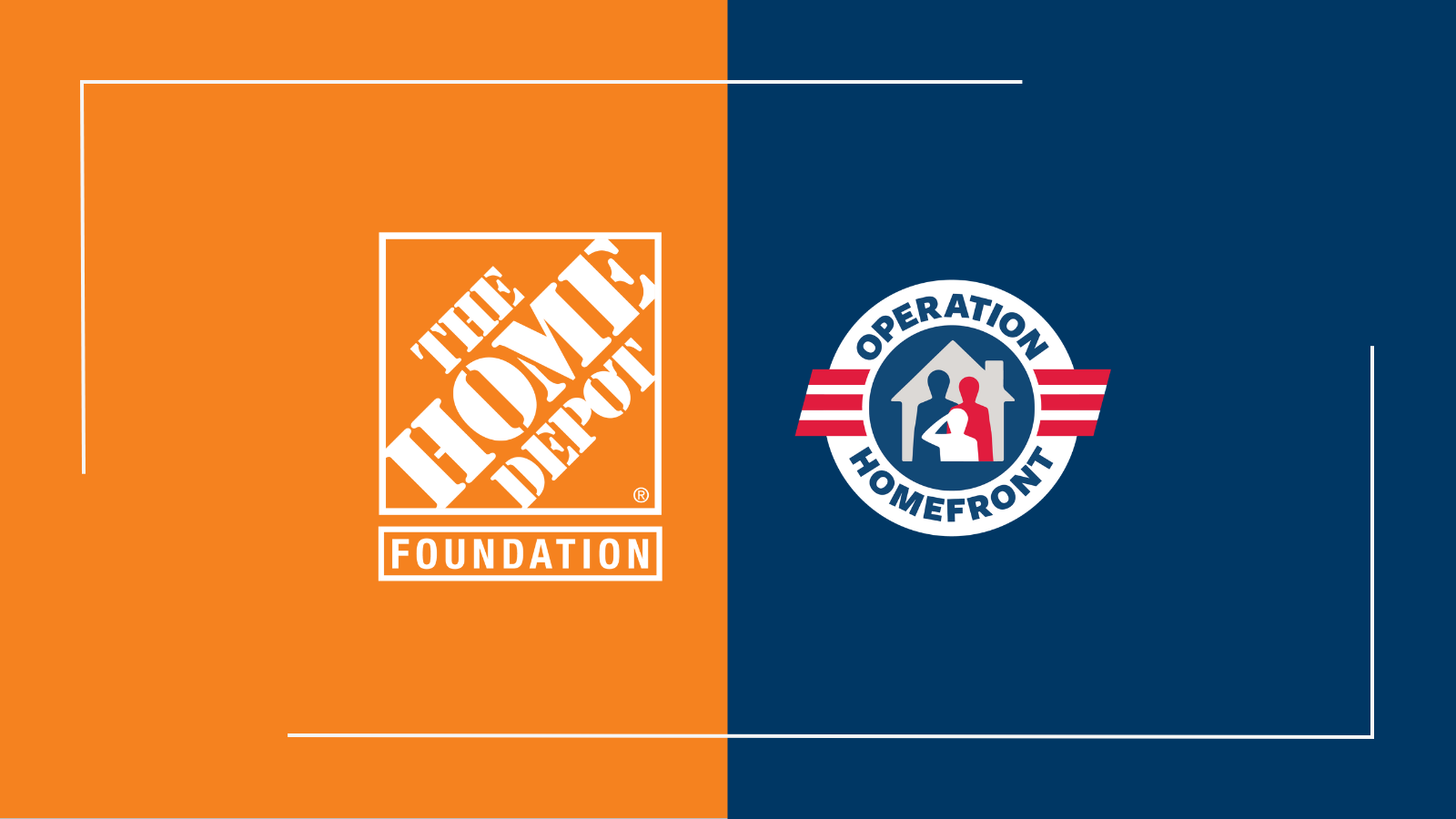 The home depot foundation and operation homefront logos